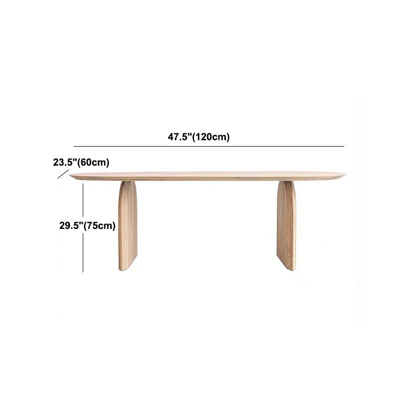 Modern Solid Wood Top Oval Dinette Table Wood Base Dining Table for Living Room Clearhalo 'Dining Tables & Seating' 'Dining Tables' 'dining_table' 'furn' 'furn_dining_table' 'Furniture' 'furniture_dining_table' 'Kitchen & Dining Furniture' 1200x1200_60cf01f4-1d0f-458d-91ee-7062b0b98d94