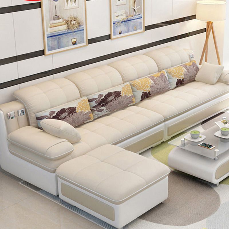 Pillow Top Arm Pillowed Back Cushions Sectionals Sofa for Four People