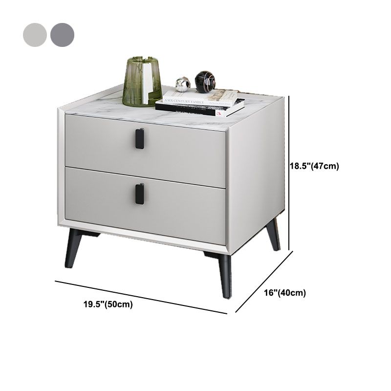 Faux Marble and Solid Wood Nightstand Contemporary Legs Included Bed Nightstand Drawers Clearhalo 'Bedroom Furniture' 'furn' 'furn_night_stand' 'Furniture' 'night_stand' 'Nightstands' 1200x1200_60d15fdd-0062-41d8-a350-bb24f42324ea