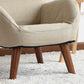 Chaise de bras de linge 23,62 "L x 21,65" W fauteuil accent à quatre jambes de base pour le salon