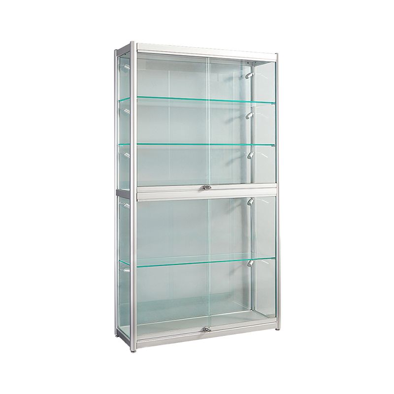 White Display Stand Modern Curio Cabinet with Glass Locking Door Clearhalo 'Display & China Cabinets' 'display_china_cabinets' 'furn' 'furn_display_china_cabinets' 'Furniture' 'Kitchen & Dining Furniture' 1200x1200_60d311a3-7510-4888-ac07-e822abcc9597