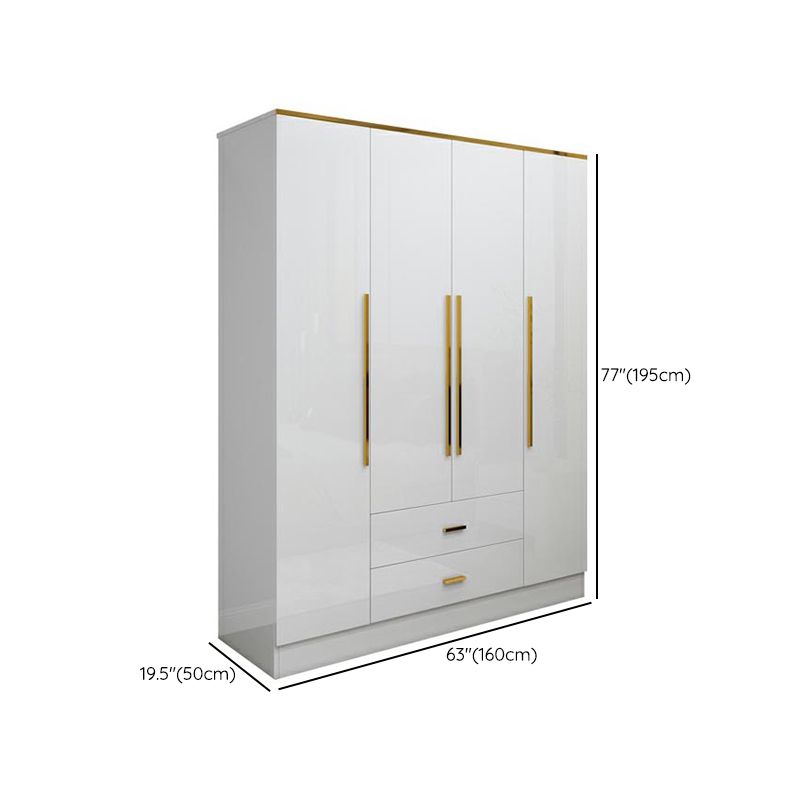 Armoire européenne moderne simple filet rouge luxe luxe petite chambre familiale