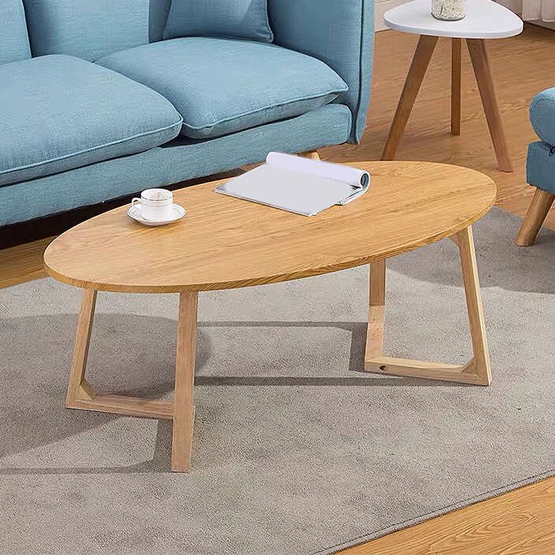 Sleigh-like Base Design Wood/walnut Rubber Wood Craft Coffee Table Clearhalo 'Coffee & Accent Tables' 'Coffee Tables' 'coffee_tables' 'furn' 'furn_coffee_tables' 'Furniture' 'furniture_coffee_tables' 'Living Room Furniture' 1200x1200_60d63e7a-ecf2-474d-8037-5fdca5be7a89