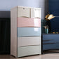 Plastic Polished Finish Storage Cabinet Contemporary Cabinet with Drawers