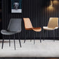 Contemporary Faux Leather Dining Chair Wingback Side Chair WIth 4 Legs in Matte Finish