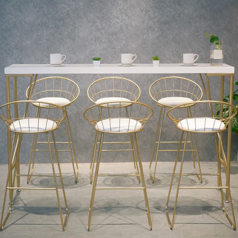 Glam Bar Height Table Solid Wood Top Bistro Bar Table for Living Room Clearhalo 'Bar Furniture' 'Bar Tables' 'bar_tables' 'furn' 'furn_bar_tables' 'Furniture' 'Kitchen & Dining Furniture' 1200x1200_60d94806-2004-412d-8ec9-9ed694ec5574