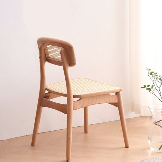 Contemporary Wood Kitchen Dining Side Chair Open Back Dining Side Chair