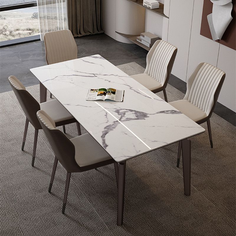 Modern 1/3/4/5/6 Pcs Dining Chairs Set Sintered Stone Dining Room Set Clearhalo 'Dining Room Sets' 'Dining Tables & Seating' 'dining_room_set' 'furn' 'furn_dining_room_set' 'Furniture' 'furniture_dining_room_set' 'Kitchen & Dining Furniture' 1200x1200_60df4813-c2d6-4651-8797-7cf31203bce1