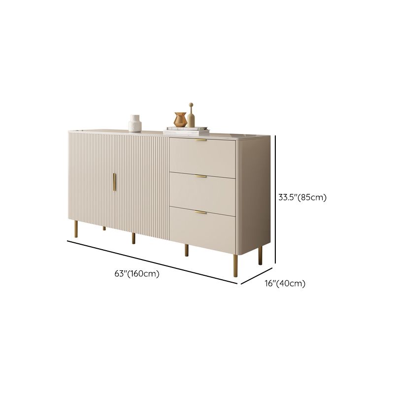 Soggiorno 3 cassetti Sideboard White Glam Stile a buffet