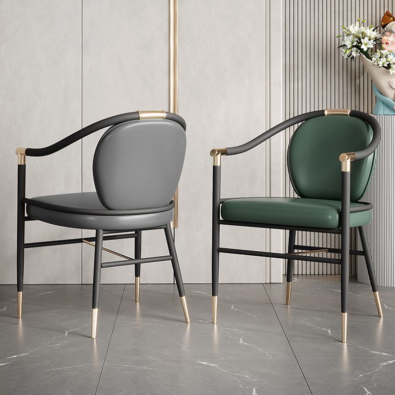 Eigentijdse stijl armstoel metalen eetkamerstoel voor thuis