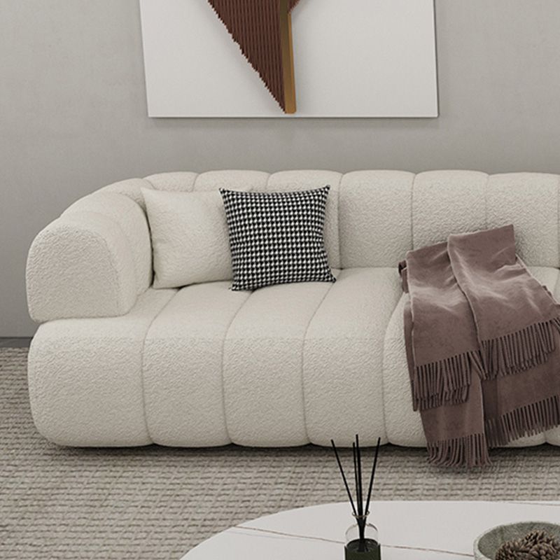 Almohadas de tela de sofá contemporáneas de 31 "de ancho asientos estacionarios blancos