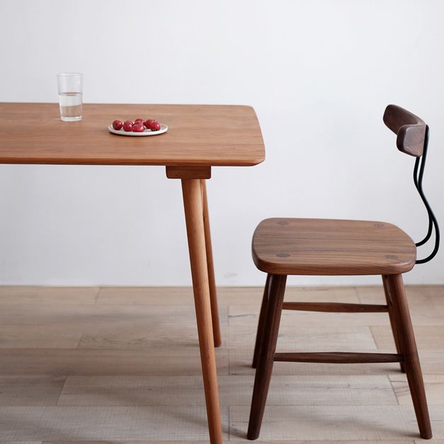 Rectangle Dining Site Table Simplicity Style Solid Wood Dining Room Collection with 4-foot Clearhalo ' dining_table' 'Dining Tables & Seating' 'Dining Tables' 'furn' 'furn_dining_table' 'Furniture' 'furniture_dining_table' 'Kitchen & Dining Furniture' 'kitchen&dining_furn' 'kitchen' 'kitchen_dining_table' 1200x1200_60e3f6ac-b7b7-402d-a5ab-93d4a3edfa92