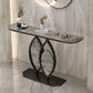 Tavolo console di ferro in pietra glam tavolo divano console mezza luna per sala