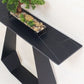 Rectangle Shape Contemporary Console Table Black Stone Console Sofa Table
