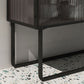 Glam Glam Glam Glam da 35,5 "Herver server a buffet di vetro con spazio per la sala da pranzo