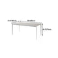Stone Top Dining Table Contemporary Rectangle Dining Table with 4 Legs in White Clearhalo 'Dining Tables & Seating' 'Dining Tables' 'dining_table' 'Furniture' 'furniture_dining_table' 'Kitchen & Dining Furniture' 'kitchen' 'kitchen_dining_table' 1200x1200_60e7938e-1cf5-4a64-9ecd-a06c40988e2f