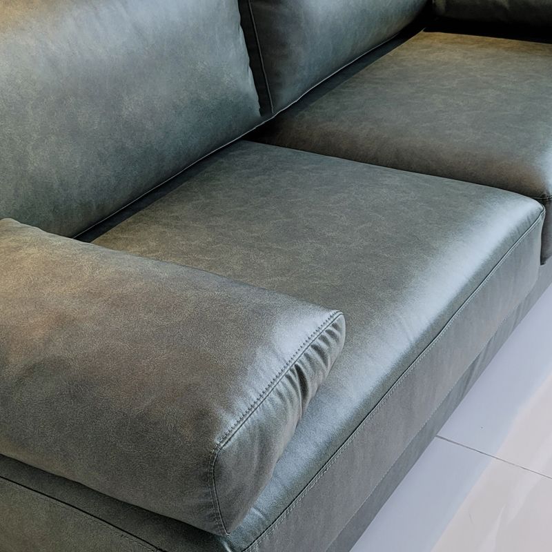 Contemporary Faux Leather/Cotton Blend Loveseat Pillow Top Arm Sofa Clearhalo 'furn' 'furn_sofas' 'Furniture' 'furniture_sofas' 'Living Room Furniture' 'Sofa' 'sofas' 1200x1200_60e9a275-f074-4208-845b-0fc144ac335b