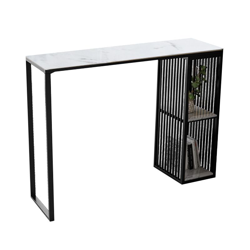 Contemporary Bar Dining Table Stone Rectangle Bar Table with Sled Base Clearhalo 'Bar Furniture' 'Bar Tables' 'bar_tables' 'furn' 'furn_bar_tables' 'Furniture' 'furniture_bar_tables' 'Kitchen & Dining Furniture' 1200x1200_60eb06c3-c556-4863-aa03-d535b4f4fcd1