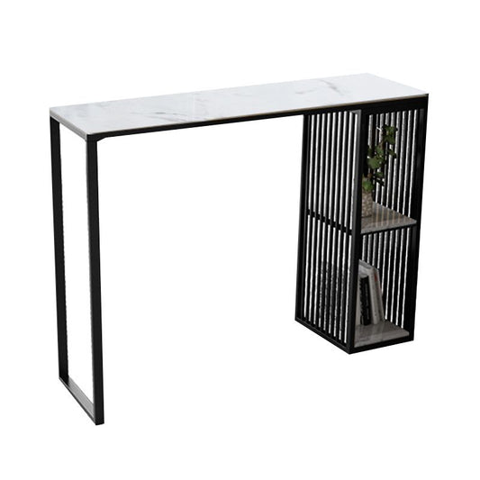 Contemporary Bar Dining Table Stone Rectangle Bar Table with Sled Base Clearhalo 'Bar Furniture' 'Bar Tables' 'bar_tables' 'furn' 'furn_bar_tables' 'Furniture' 'furniture_bar_tables' 'Kitchen & Dining Furniture' 1200x1200_60eb06c3-c556-4863-aa03-d535b4f4fcd1