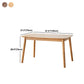 Solid Wood Dining Table Rectangle Contemporary Dining Table with 4 Legs