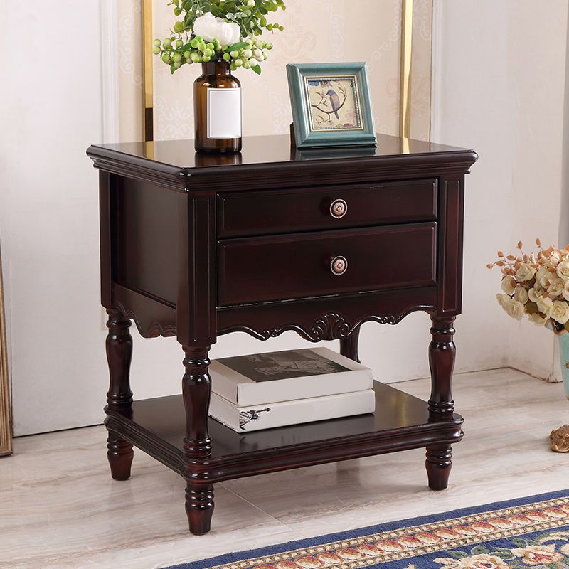Solid Wood Night Table Open Storage Bed Nightstand with Drawer Clearhalo 'Bedroom Furniture' 'furn' 'furn_night_stand' 'Furniture' 'night_stand' 'Nightstands' 1200x1200_60ed2407-b853-414e-8962-ca1b316962cb