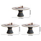 Metal Modern Round Dining Table Sintered Stone Table for Kitchen and Dining Room Clearhalo ' dining_table' 'Dining Tables & Seating' 'Dining Tables' 'furn' 'furn_dining_table' 'Furniture' 'furniture_dining_table' 'Kitchen & Dining Furniture' 'kitchen&dining_furn' 'kitchen' 'kitchen_dining_table' 1200x1200_60ed4361-4805-4800-ab4e-6716b1a15b72