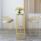 Glam Style Marble Bar Table Gold Frame 42 Inch Height Table for Restaurant Clearhalo 'Bar Furniture' 'Bar Tables' 'bar_tables' 'furn' 'furn_bar_tables' 'Furniture' 'furniture_bar_tables' 'Kitchen & Dining Furniture' 'kitchen&dining_furn' 'kitchen' 1200x1200_60ee6709-1862-4c50-b9d8-3bfbc600de80