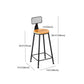 Industrial Style Barstool Metal and Wood Bar Stool for Dining Room 1 Pcs Clearhalo 'Bar Furniture' 'Bar Stools' 'bar_stools' 'furniture_bar_stools' 'Kitchen & Dining Furniture' 'kitchen&dining_furn' 'kitchen' 'kitchen_furn' Furniture' 1200x1200_60ee9eeb-aae0-4265-ba53-290d3c4ec359