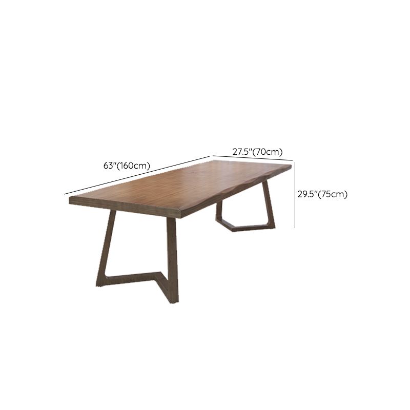 Industrial Solid Wood Writing Desk 29.53" Tall Rectangular Writing Desk Clearhalo 'furn' 'furn_office_desk' 'Furniture' 'Office Desks' 'Office Furniture' 'office_desk' 1200x1200_60ee9f23-1301-4c66-823e-e65843cd9e5b