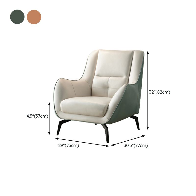 Leather Lounge Chair Arms Included Lounge Accent Chair for Living Room