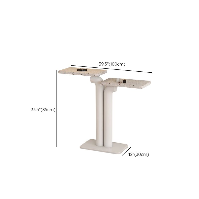Rectangle Contemporary Console Table Stone Console Sofa Table for Hall