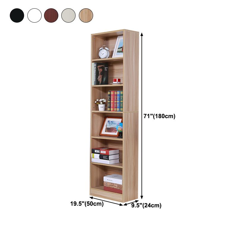 71"H x 9.45"W Bookcase Contemporary Style Closed Back Bookshelf for Home Office Clearhalo 'Bookcases' 'furn' 'furn_bookcases' 'Furniture' 'furniture_bookcases' 'Office Furniture' 1200x1200_60efe4f8-5c5b-4cef-900b-216b88fec558