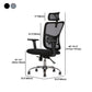 Silla de oficina contemporánea Silla de malla para computadora Silla de trabajo ergonómica con ruedas