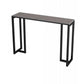 Industrial Black Iron Bar Dining Table with Grey Stone Rectangle Indoor Bistro Table Clearhalo 'Bar Furniture' 'Bar Tables' 'bar_tables' 'furn' 'furn_bar_tables' 'Furniture' 'furniture_bar_tables' 'Kitchen & Dining Furniture' 1200x1200_60f218ec-b24f-4260-b506-aa978ad93d08