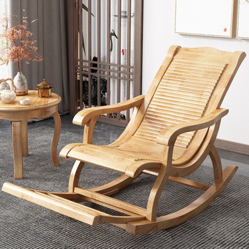 Mid-Century Modern Recliner Chair Solid Wood Recliner Chair for Living Room Clearhalo 'Chairs & Seating' 'furn' 'furn_rocking_chairs' 'Furniture' 'Living Room Furniture' 'Rocking Chairs' 'rocking_chairs' 1200x1200_60f234c2-aef0-490b-9341-826a03544059