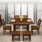 Rectangle 4 Legs Vintage Dining Table Wood Color Extendable Table of Solid Wood Clearhalo ' dining_table' 'Dining Tables & Seating' 'Dining Tables' 'furn' 'furn_dining_table' 'Furniture' 'furniture_dining_table' 'Kitchen & Dining Furniture' 'kitchen&dining_furn' 'kitchen' 'kitchen_dining_table' 1200x1200_60f32c2f-86cb-4a25-b9f2-aa4b6f939db3