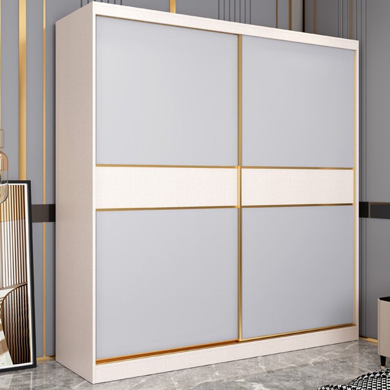 Armadio in legno in legno in stile costiero camera da letto a porte scorrevoli armadio