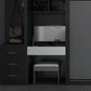 Gray Contemporary Wardrobe Armoire with Drawer Wooden Wardrobe Cabinet Clearhalo 'Armoires & Wardrobes' 'armoires_wardrobes' 'Bedroom Furniture' 'furn' 'furn_armoires_wardrobes' 'Furniture' 1200x1200_60f50a5c-bfb4-43c8-8bfb-cfab7849757a