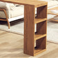 Juego de mesa de bar natural, mesa de mostrador rectangular de madera maciza de 1/3 piezas