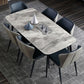 Metal Contemporary Rectangular Table Sintered Stone Top Dining Table with 4 Legs Clearhalo ' dining_table' 'Dining Tables & Seating' 'Dining Tables' 'furn' 'furn_dining_table' 'Furniture' 'furniture_dining_table' 'Kitchen & Dining Furniture' 'kitchen&dining_furn' 'kitchen' 'kitchen_dining_table' 1200x1200_60f6170b-90d8-430b-99ca-37fc43be5c80