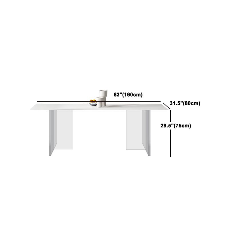 Modern Style Sintered Stone Dining Table Set White 1/4/6/7/8 Pieces Dining Set Clearhalo 'Dining Room Sets' 'Dining Tables & Seating' 'dining_room_set' 'furn' 'furn_dining_room_set' 'Furniture' 'Kitchen & Dining Furniture' 1200x1200_60f6c741-6059-4399-989f-211cea93428f