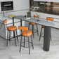 Stone Indoor Glam Bar Dining Table Iron Bistro Table with Double Pedestal Clearhalo 'Bar Furniture' 'Bar Tables' 'bar_tables' 'furn' 'furn_bar_tables' 'Furniture' 'furniture_bar_tables' 'Kitchen & Dining Furniture' 'kitchen&dining_furn' 'kitchen' 1200x1200_60f7813e-ad72-41a5-8560-85393789c2cf