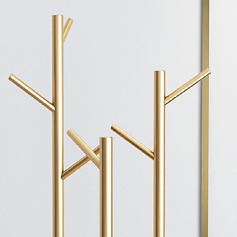 Marmeren basisinvoer zaal boom moderne metalen kaprek met 2 planken