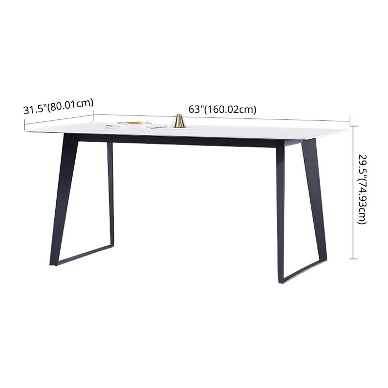 Modern Sintered Stone Dining Set White Multi Purpose Dining Table Furniture for Dining Room Clearhalo 'Dining Room Sets' 'Dining Tables & Seating' 'dining_room_set' 'furn' 'furn_dining_room_set' 'Furniture' 'furniture_dining_room_set' 'Kitchen & Dining Furniture' 'kitchen&dining_furn' 'kitchen' 1200x1200_60f90e33-2bcd-4aa3-94d2-a3519257d09e