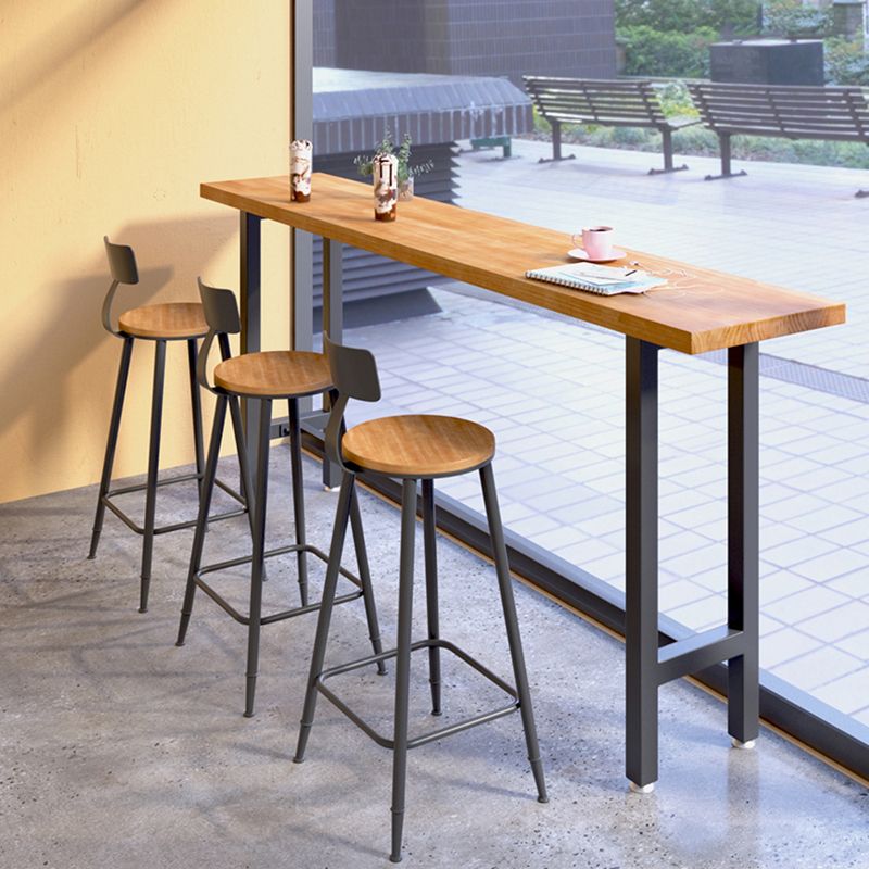 Rechthoek houten bovenste toonbank industriële balktafel voor eetkamer