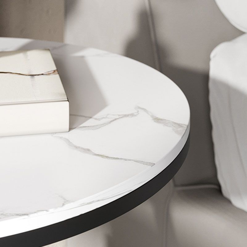 Cabinet de chevet de rangement ouvert contemporain Stone Accent Table Table table de nuit pour chambre à coucher