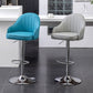 Adjustable Armed Swivel Barstools Faux Leather Bar Stools with Metal Legs