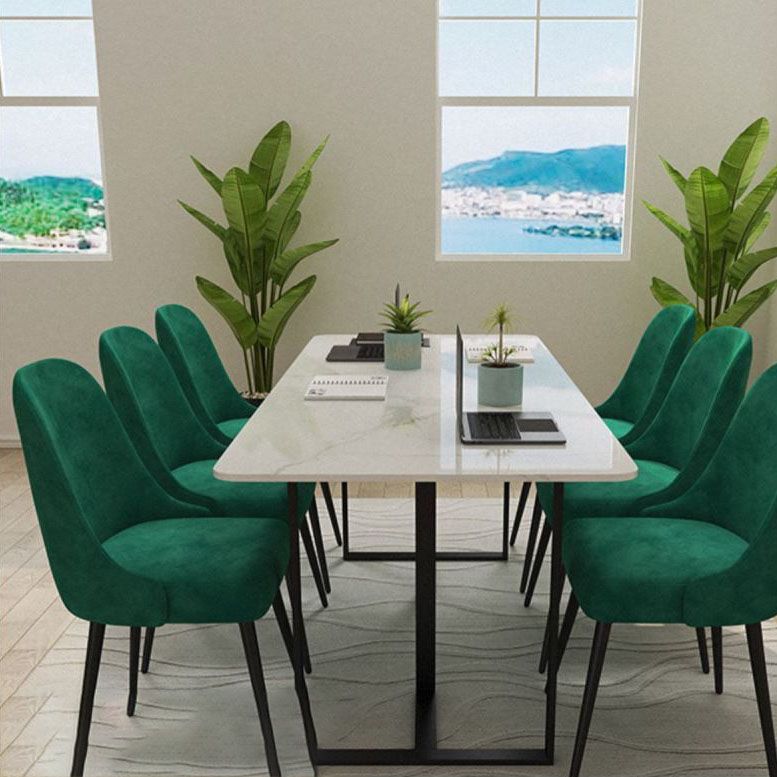 インダストリアルスタイルホームオフィスデスク長方形のそりベースライティングデスク