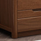 Solid Wood Bed Nightstand Traditional Night Table with 2 Drawers