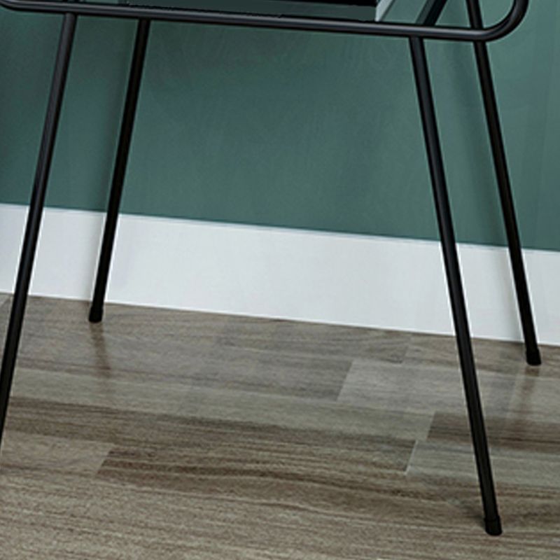 Table de nuit en verre de nuit en métal industriel avec 1 étagère, 23,6 "de haut